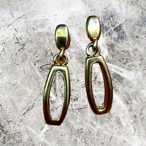 Gold Tone Pendant Earrings